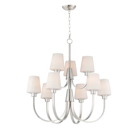 Maxim Lighting Shelter 9-Light 30" Wide Satin Nickel Chandelier 11826SWSN